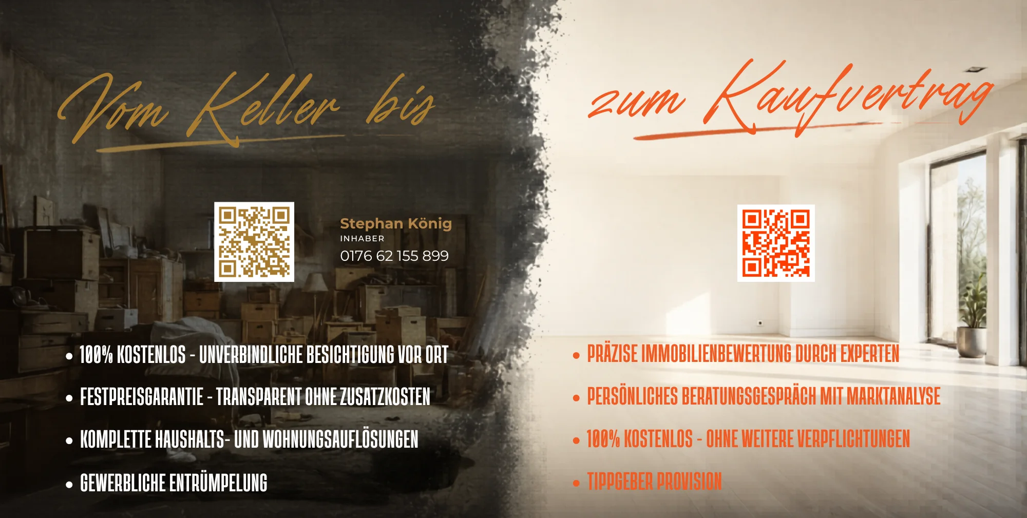 Detailseite der gemeinsamen Kampagne mit Leistungen und QR-Codes